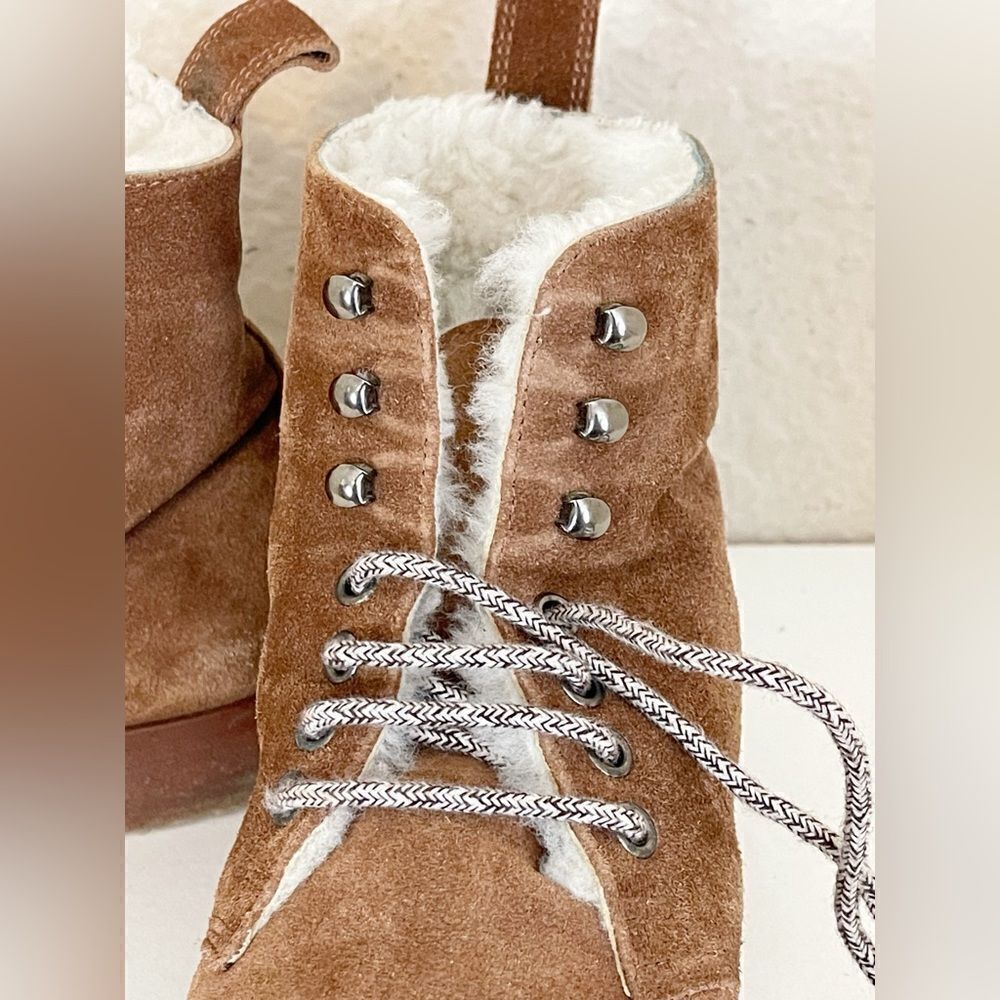 Jenni Kayne Shearling Lined Canyon Boots Suede Brown Size 36 6 - Picture 11 of 17
